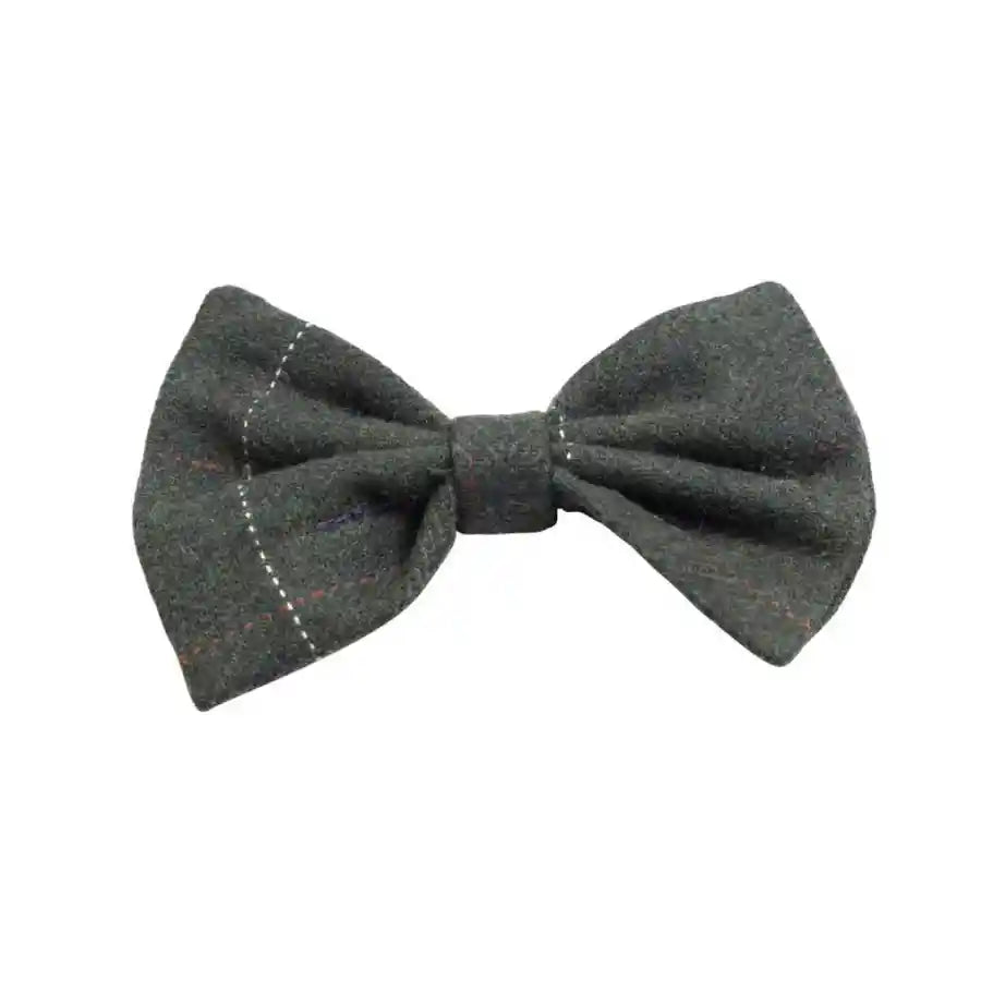 Tweed Green Check Bow Tie Fashion Accessory for Dapper Dogs - BETTY & BUTCH®