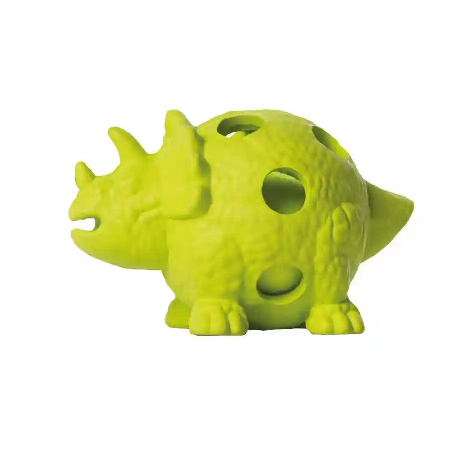 Lime Triceratops Dinosaur Multi-textured Dog Enrichment Toy for Fetch - BETTY & BUTCH®