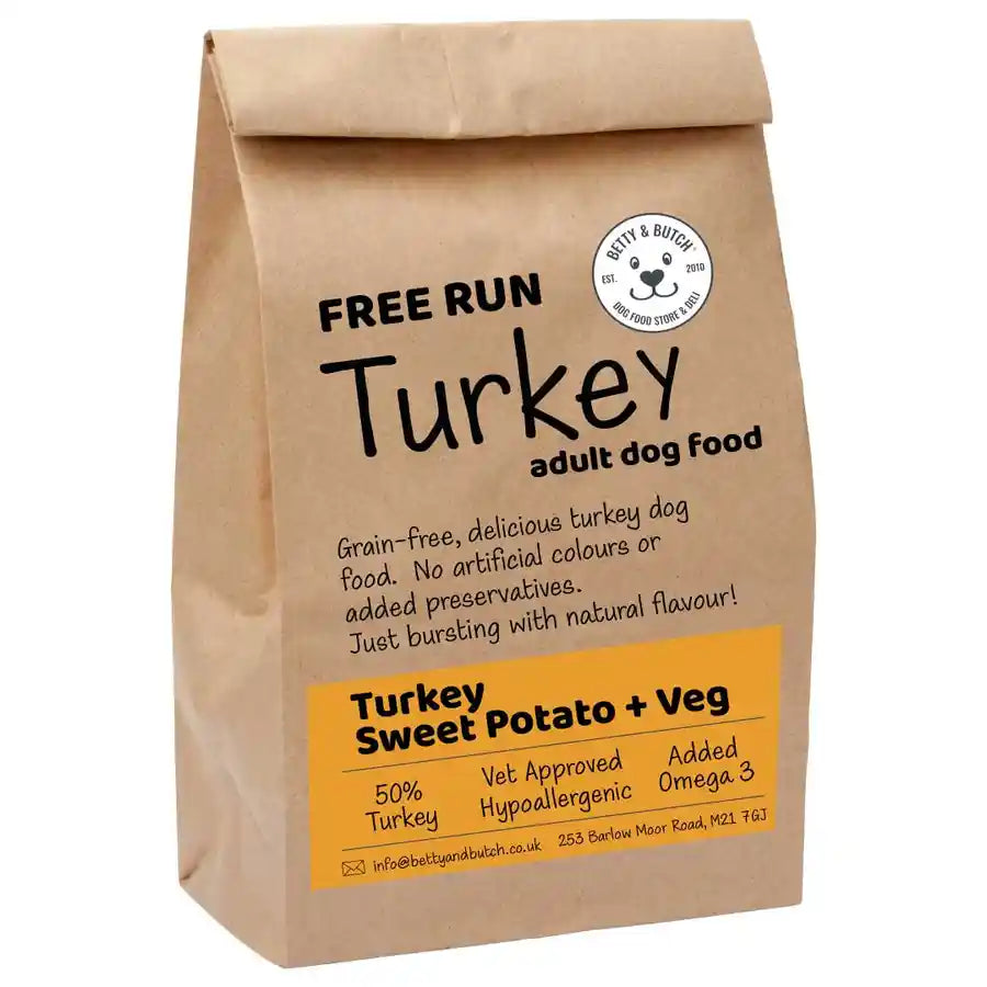 Grain-Free Natural Turkey Sweet Potato And Veg Healthy Adult Dog Food - BETTY & BUTCH®