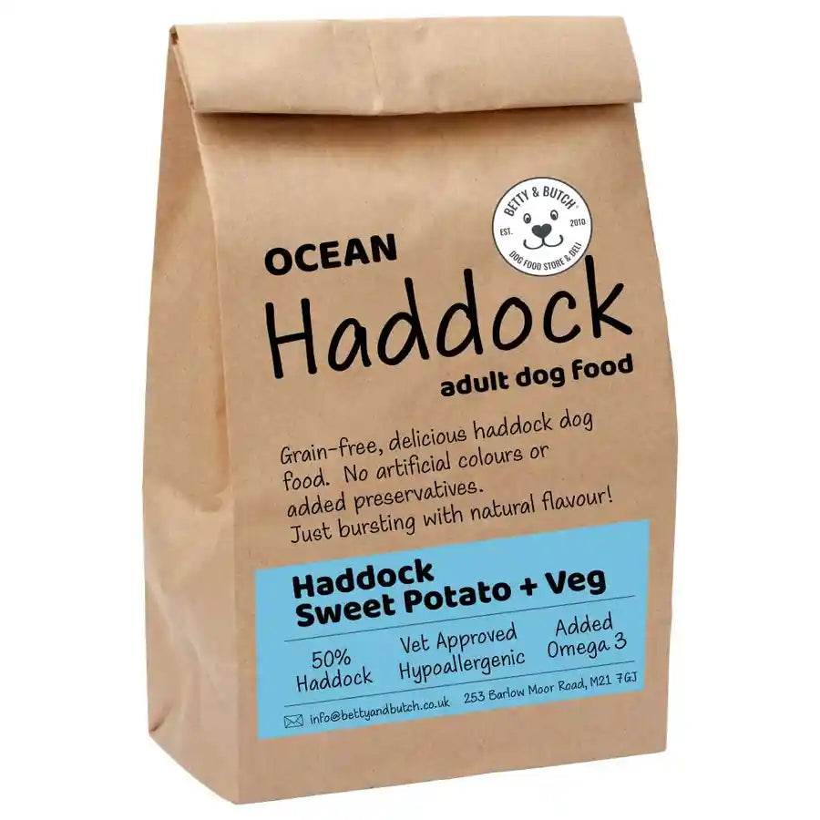 Natural Ocean Haddock Healthy Adult Dog Food with Added Omega-3 - BETTY & BUTCH®