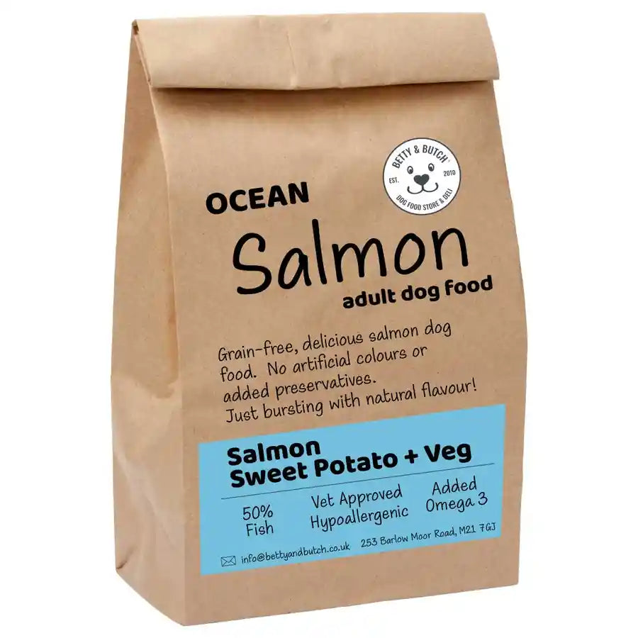 Natural Ocean Salmon, Trout Healthy Adult Dog Food with Added Omega-3 - BETTY & BUTCH®
