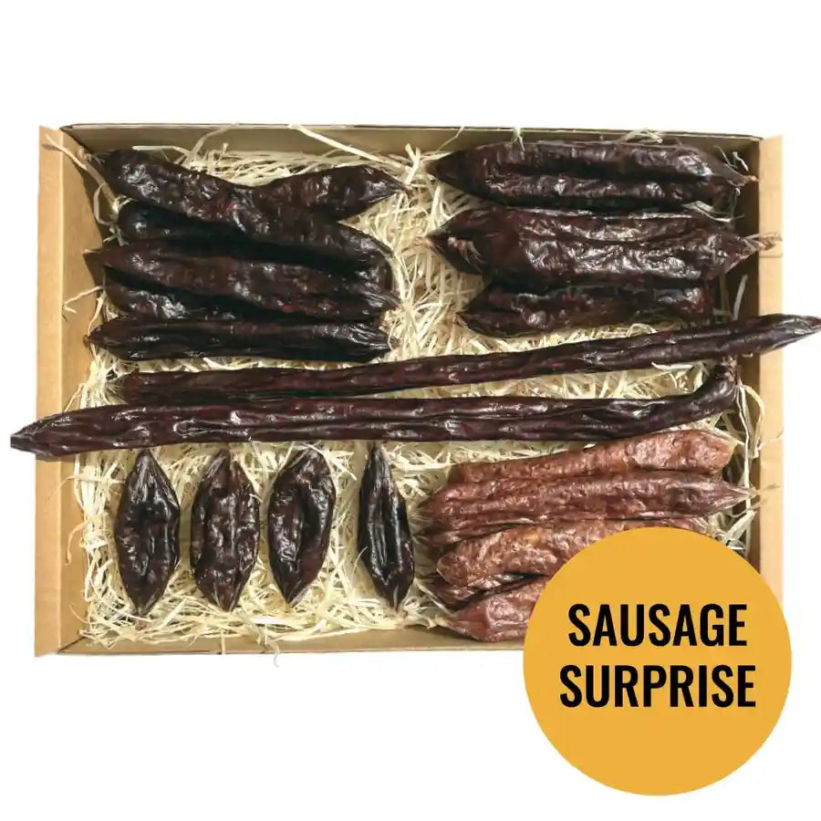 Sausage Surprise Box Treats for Dogs - Famous Deli Sausages Dog Food - BETTY & BUTCH®