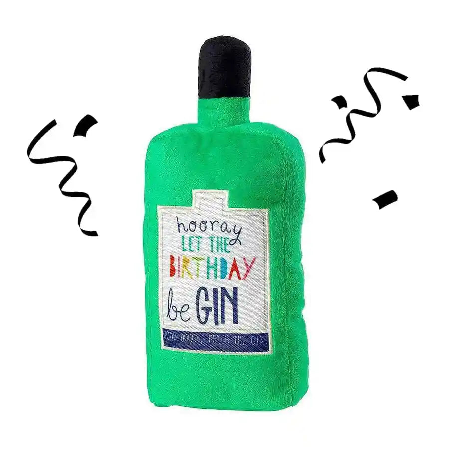 Betty & Butch Occasions Let The Birthday Be-Gin Bottle Dog Toy
