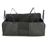 Black car cargo cover with straps on a white background