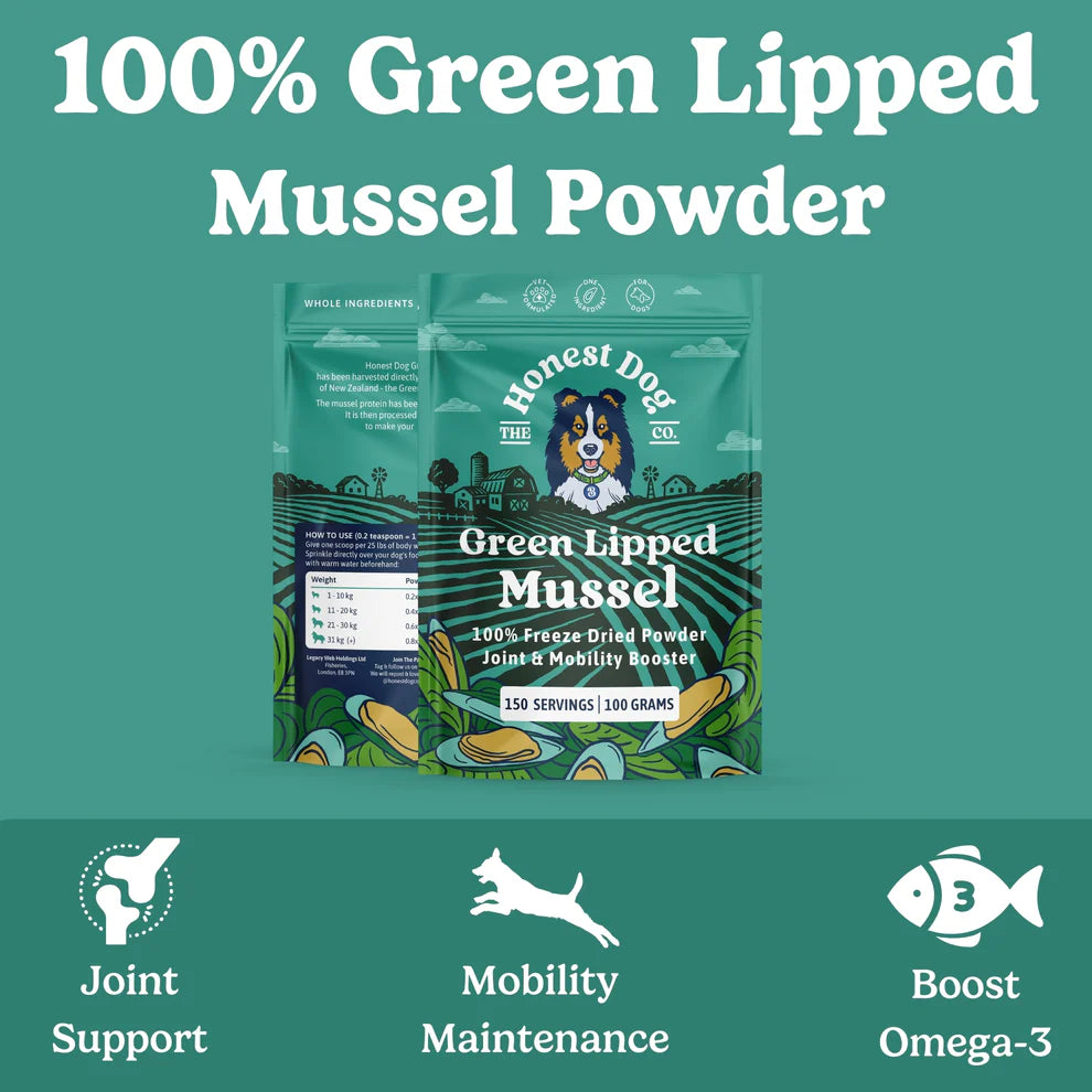 Green Lipped Mussel Powder for Dogs | 80 Servings