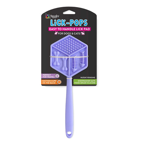 Purple Lick-Pops pet product on a white background