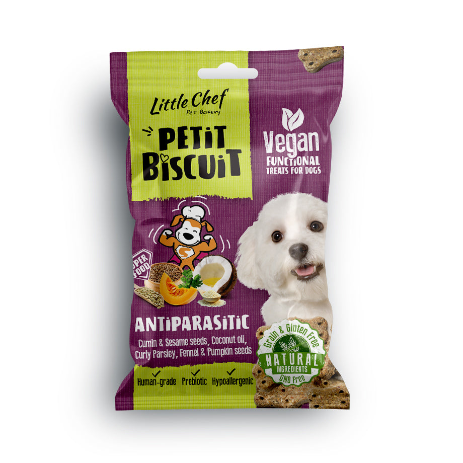 Vegan Natural Functional Treat for Dogs – Grain Free - Antiparasitic