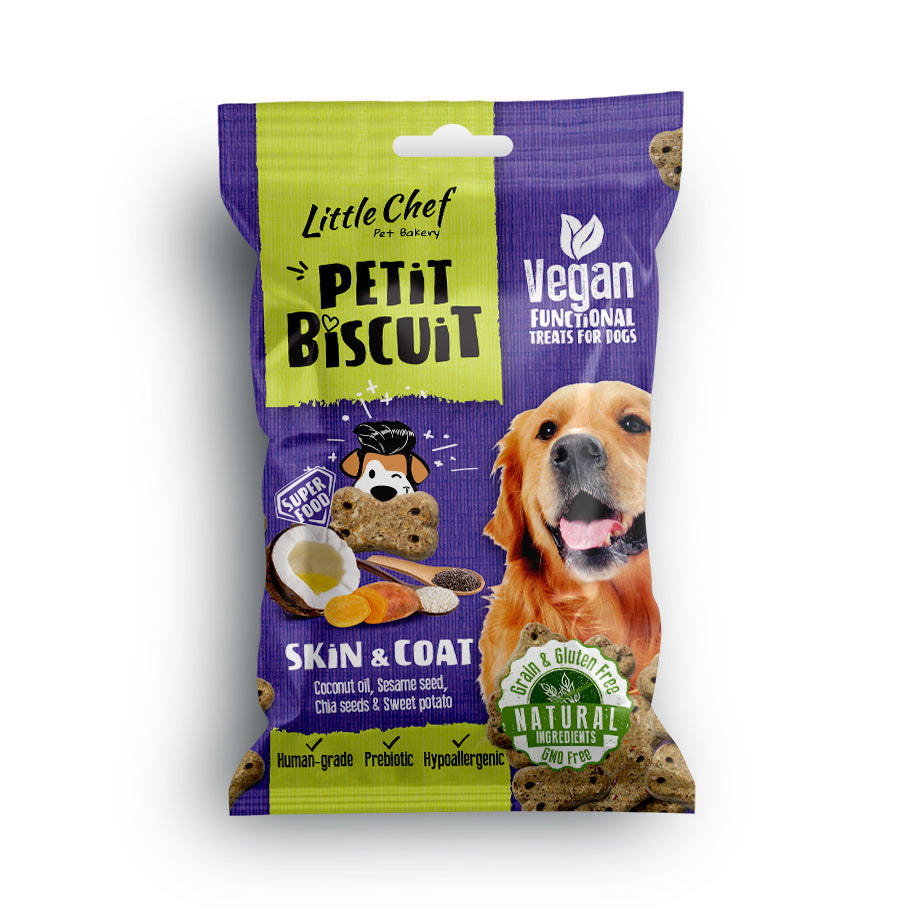 Vegan Natural Functional Treat for Dogs – Grain Free - Skin & Coat