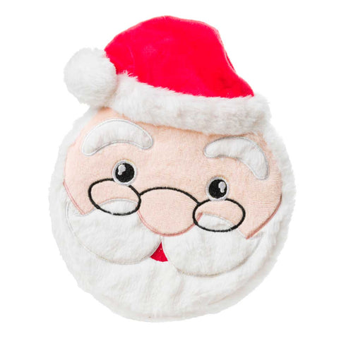 Round Santa Head Squeaker Dog Toy