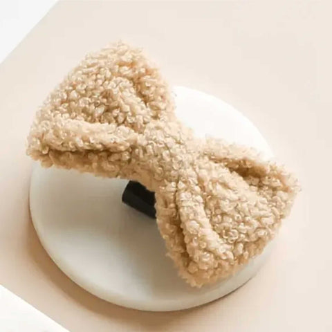 Teddy Dog Bow Tie – Soft & Fluffy Accessory