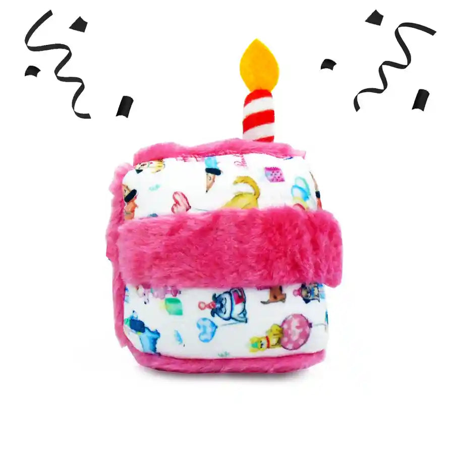Betty & Butch Occasions Slice of Birthday Cake Dog Plush Toy - BETTY & BUTCH®