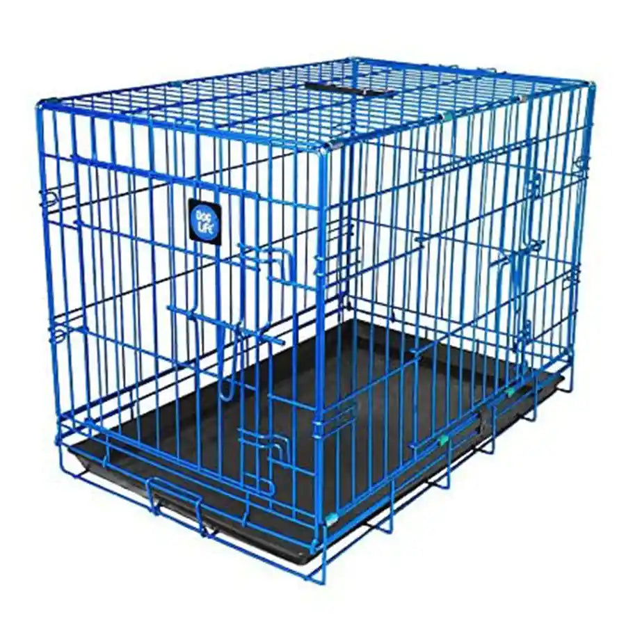 Blue Double Latched Door Dog Crate - Build a Safe Space for Dogs - BETTY & BUTCH®