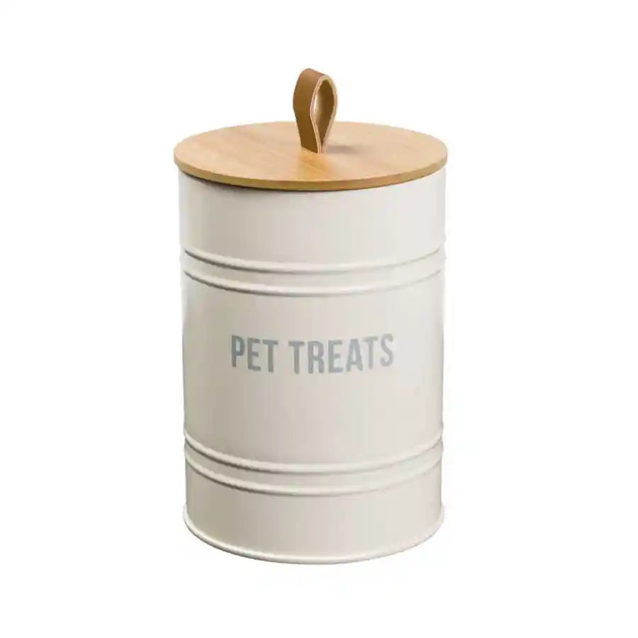 Modern Cream Pet Food Storage Tin - Stylish and Practical - BETTY & BUTCH®