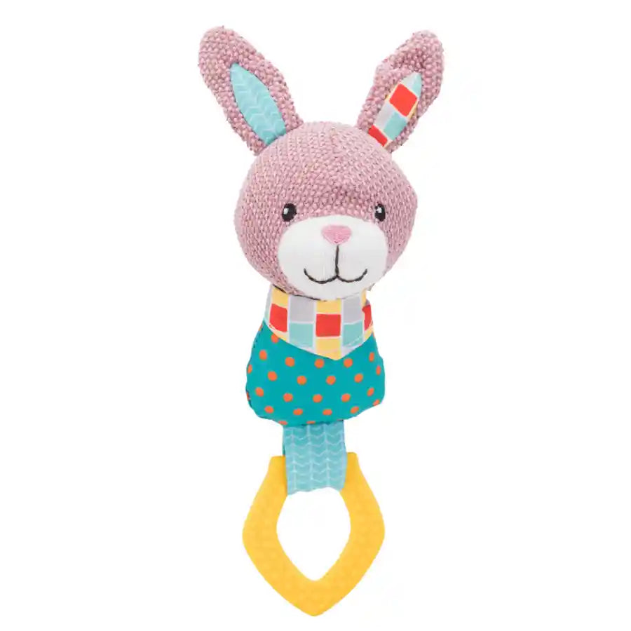 Puppy's First Rabbit Teddy Bear Multi-textured Ring Toy for Teething - BETTY & BUTCH®