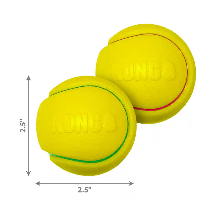 KONG® Squeezz™ Tennis Balls Twin Pack - Enticing Squeaker! - BETTY & BUTCH®