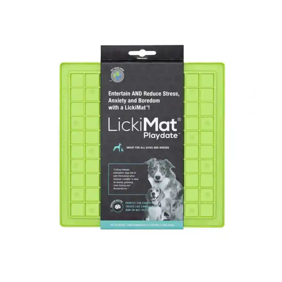 LickiMat Playdate Chew Resistant Square Dog Mat for Fun and