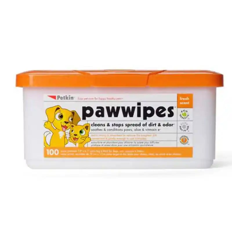 Petkin Vet-approved Extra Absorbent Paw Wipes for Dogs (Pack of 100) - BETTY & BUTCH®