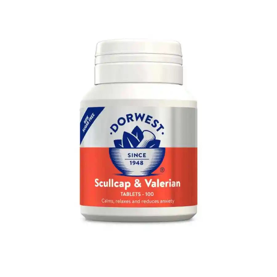 Dorwest Scullcap and Valerian Dog Tablets - Calms and Reduces Anxiety - BETTY & BUTCH®