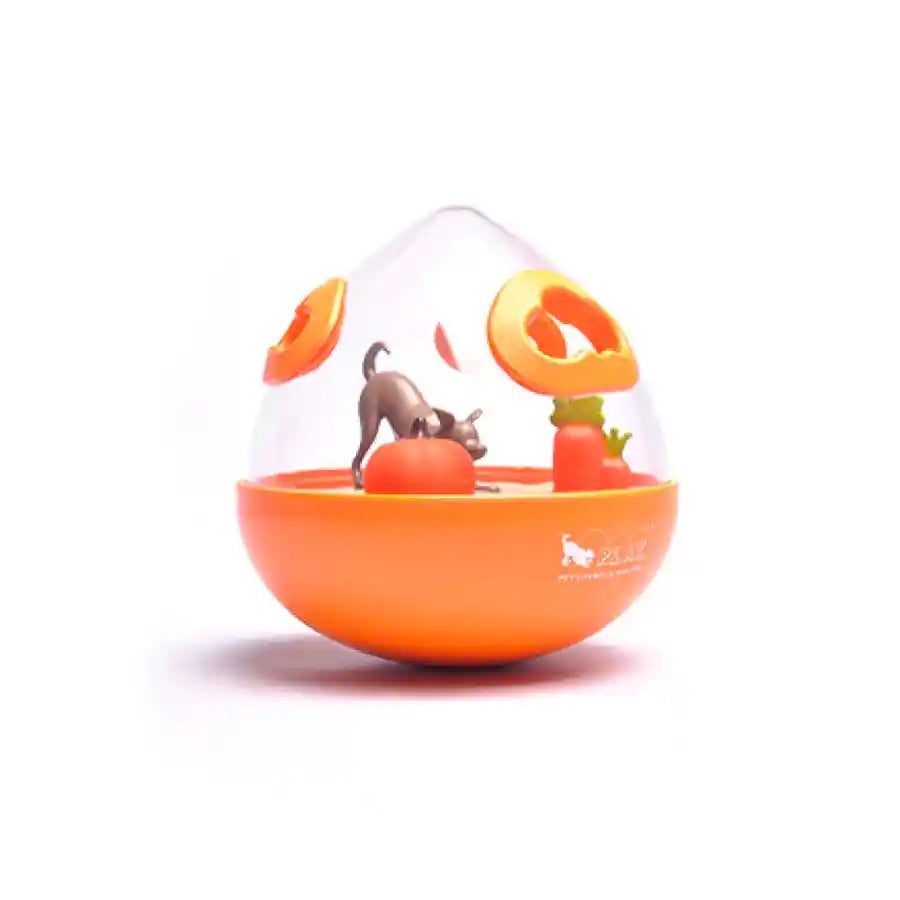 The P.L.A.Y Wobble Ball Toy - Interactive Treat Dispensing Toy - Orange - BETTY & BUTCH®
