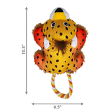 KONG Cozie Tuggz Cheetah | Dog And Puppy Plush Squeak Crinkle Toy