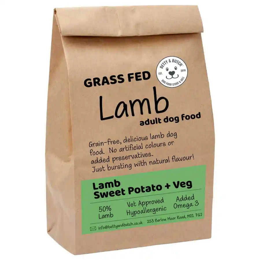 Grain-Free Natural Lamb Sweet Potato And Veg Healthy Adult Dog Food - BETTY & BUTCH®