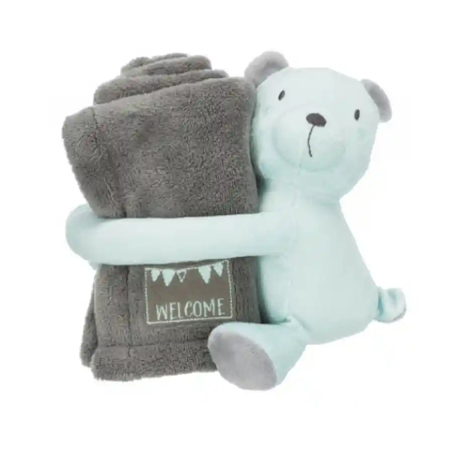 Welcome Home Puppy's First Teddy Bear and Dog Blanket - BETTY & BUTCH®