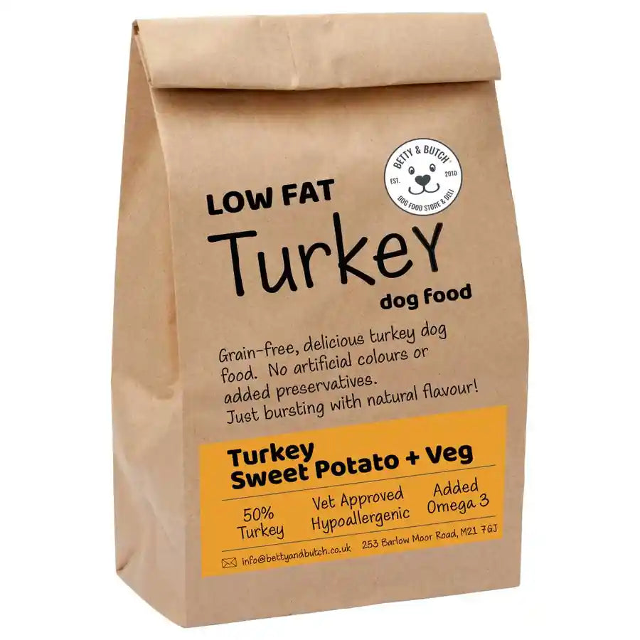 Low-Fat Natural Turkey Sweet Potato And Veg Healthy Dog Food - BETTY & BUTCH®