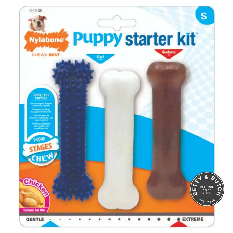 Nylabone Puppy Starter Kit - Gentle Bones for Teething Puppies - BETTY & BUTCH®