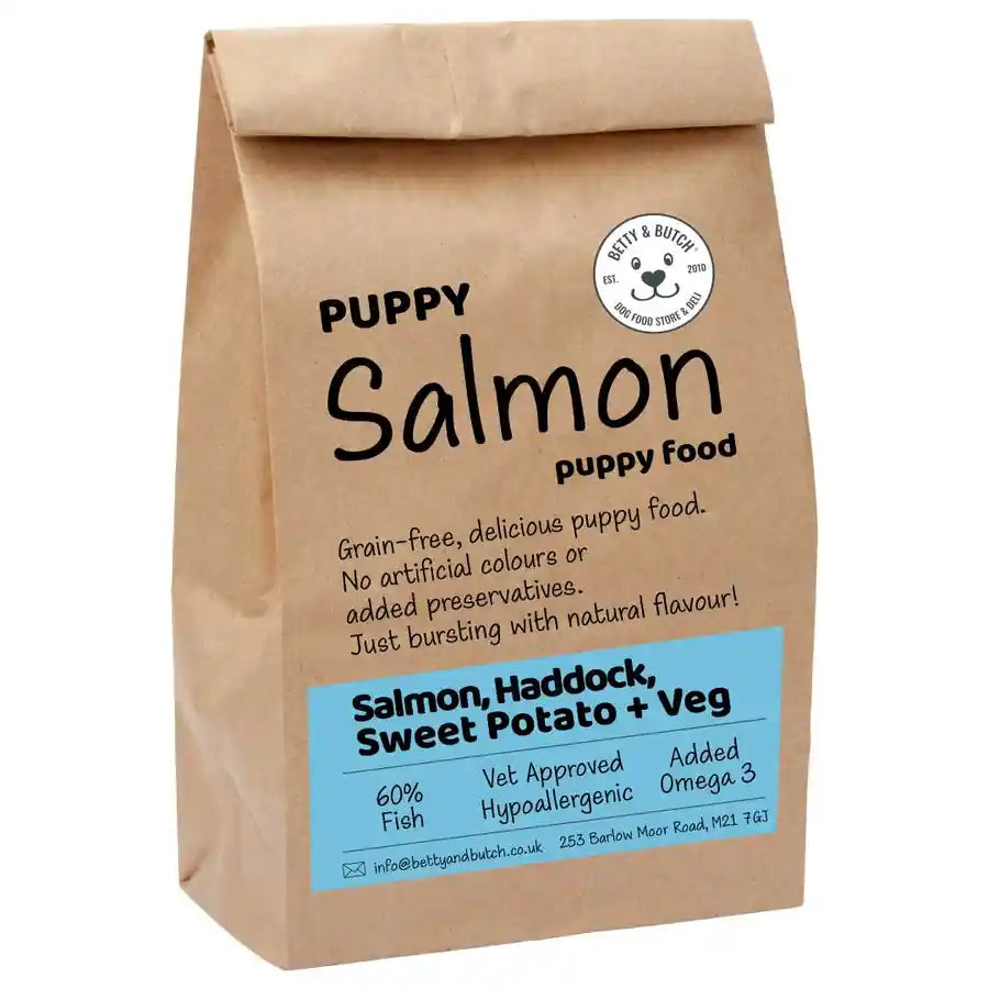 Natural Salmon, Haddock, Sweet Potato And Veg Healthy Puppy Food - BETTY & BUTCH®